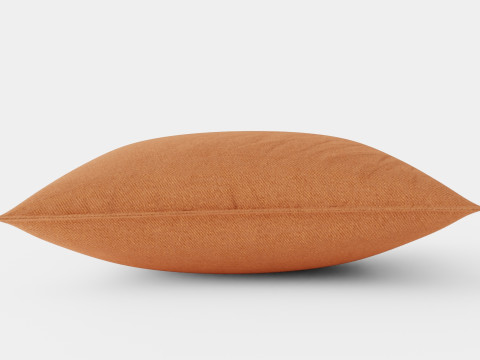 Cushion cover in washed linen Light brown 3D Model