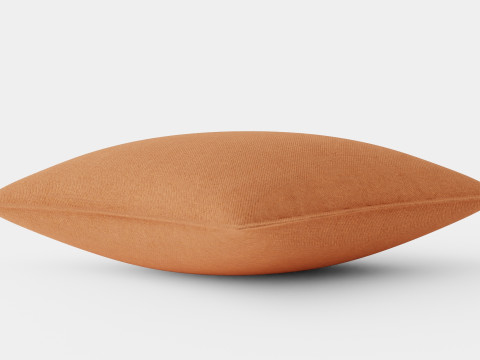 Cushion cover in washed linen Light brown 3D Model