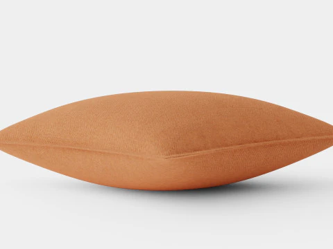 Cushion cover in washed linen Light brown 3D Model