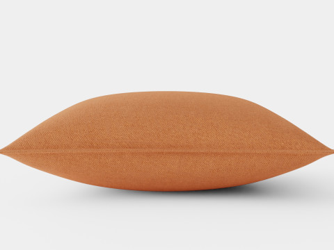 Cushion cover in washed linen Light brown 3D Model