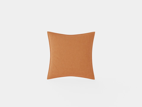 Cushion cover in washed linen Light brown 3D Model