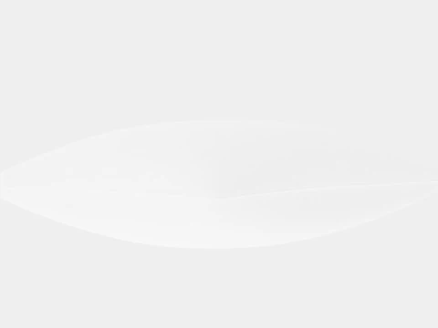 Cushion cover in washed linen White 3D Model