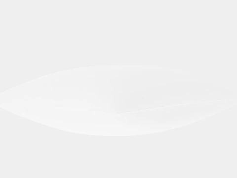 Cushion cover in washed linen White 3D Model