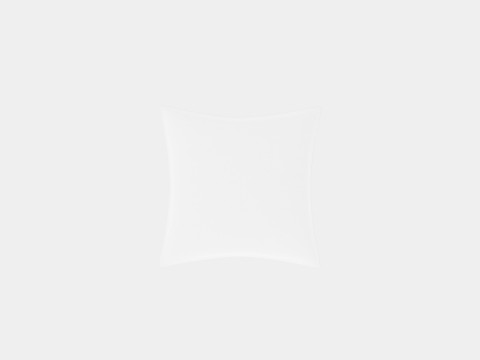 Cushion cover in washed linen White Modello 3D
