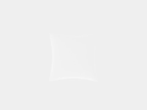 Cushion cover in washed linen White 3D Model