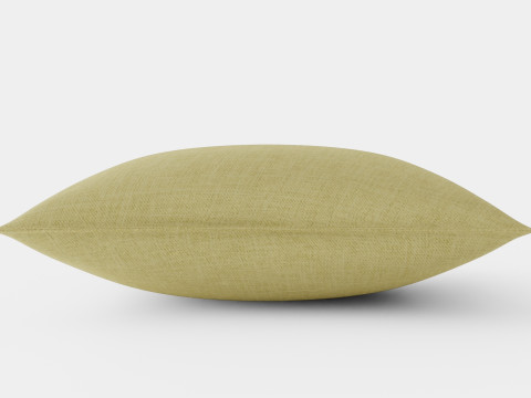Cushion cover in washed linen Khaki green 3D Model