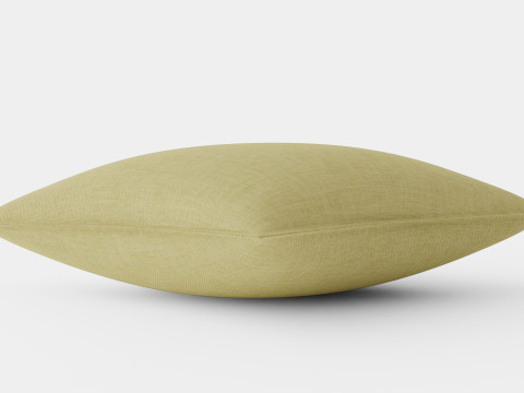 Cushion cover in washed linen Khaki green 3D Model