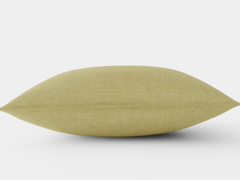 Cushion cover in washed linen Khaki green 3D Model