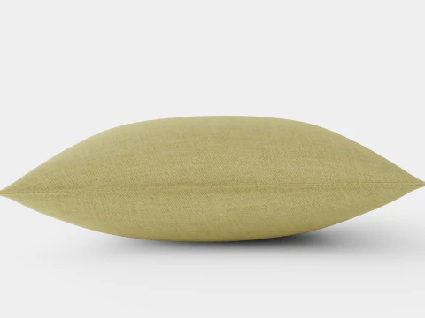 ウォッシュドリネンのクッションカバー カーキグリーン 3Dモデル