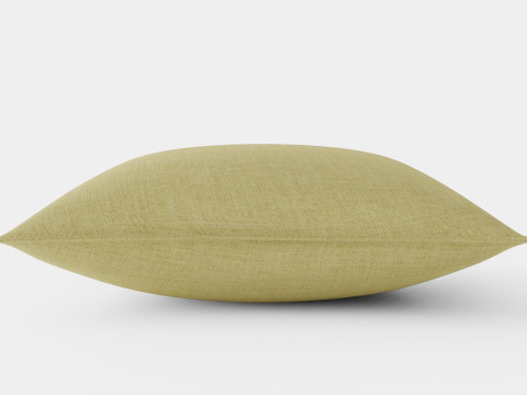 Cushion cover in washed linen Khaki green 3D Model