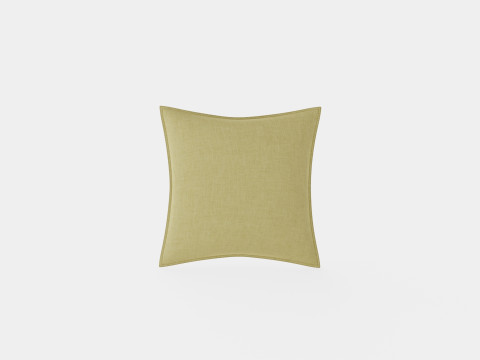 Cushion cover in washed linen Khaki green 3D Model