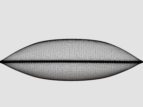 ウォッシュドリネンのクッションカバー カーキグリーン 3Dモデル