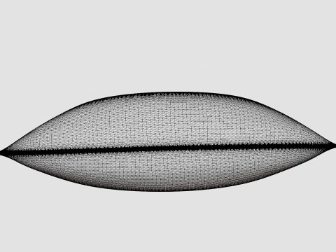 ウォッシュドリネンのクッションカバー カーキグリーン 3Dモデル