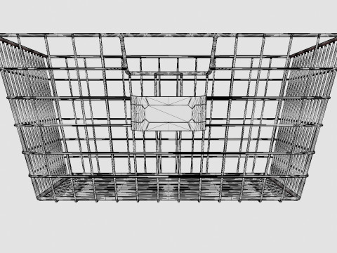 Metal wire basket Modello 3D