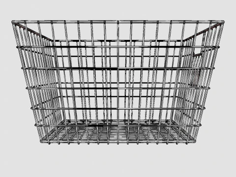 Metal wire basket 3D Model