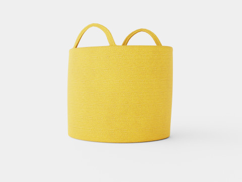 Sturdy storage basket in cotton quality 3Dモデル