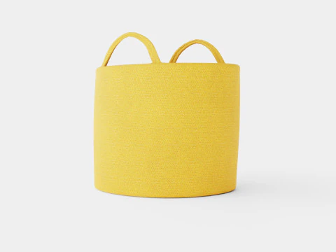 コットン品質の丈夫な収納バスケット 3Dモデル