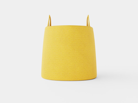 Sturdy storage basket in cotton quality Model 3D