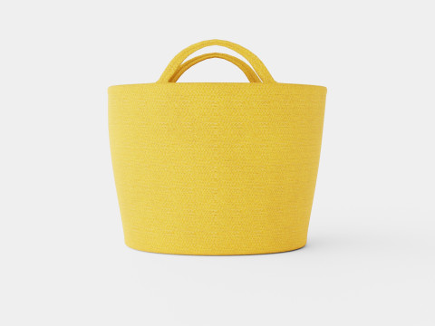 Sturdy storage basket in cotton quality Model 3D