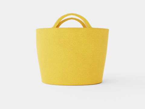 Sturdy storage basket in cotton quality 3D Model