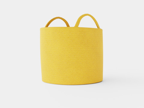 Sturdy storage basket in cotton quality Model 3D