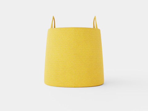Sturdy storage basket in cotton quality Model 3D