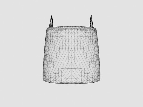 Sturdy storage basket in cotton quality Model 3D