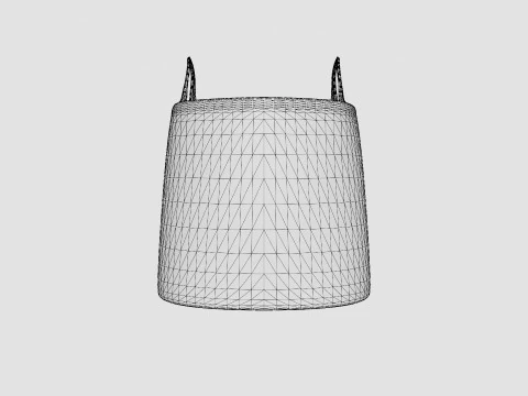 Sturdy storage basket in cotton quality 3D Model
