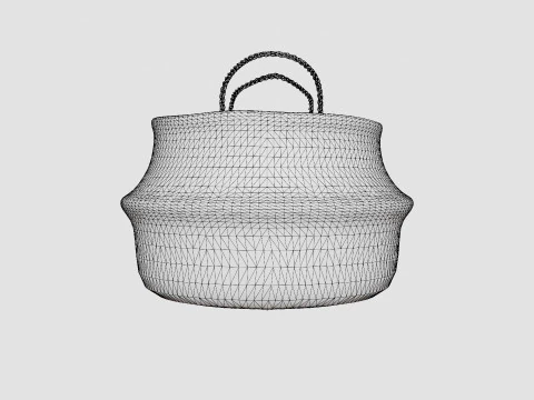 A large round storage basket 3D Model