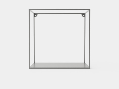 Large square wall shelf Modello 3D