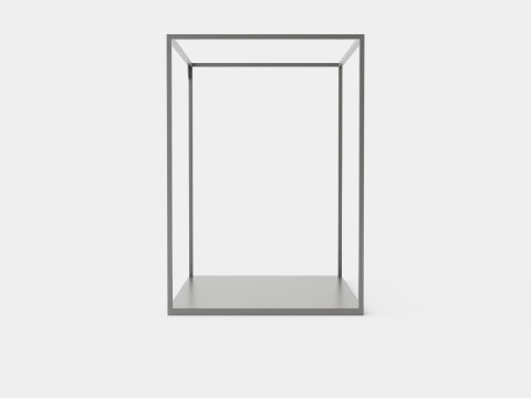 Large square wall shelf Modello 3D