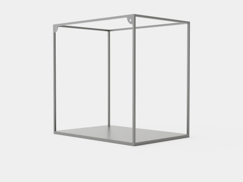 Large square wall shelf Modello 3D
