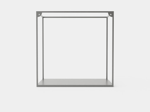 Large square wall shelf Modello 3D