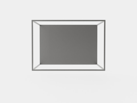 Large square wall shelf Modello 3D