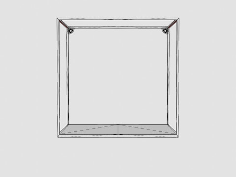 Large square wall shelf Modello 3D