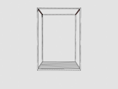 Large square wall shelf Modello 3D