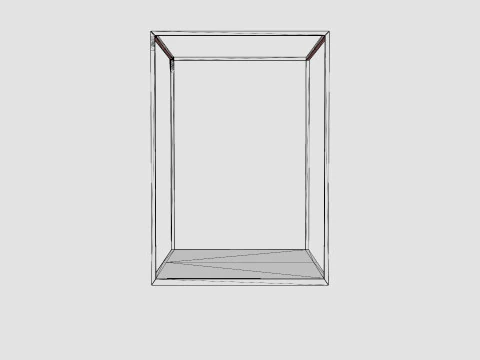 Estante de pared cuadrado grande Modelo 3D