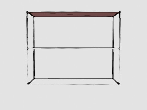 Rectangular side table Modèle 3D