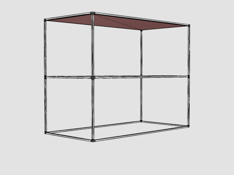 Rectangular side table Modèle 3D