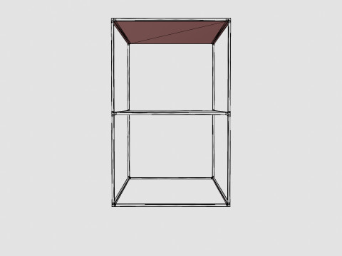 Rectangular side table Modèle 3D