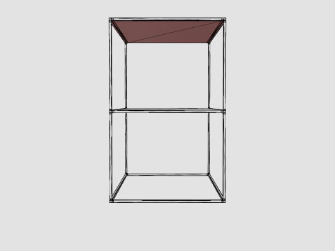Mesa lateral retangular Modelo 3D