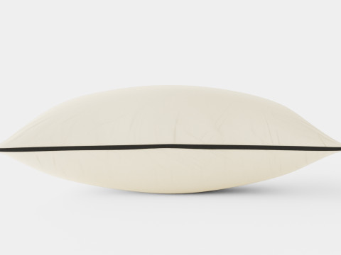 Cushion Cover in Cotton Velvet Light Beige 3D Model