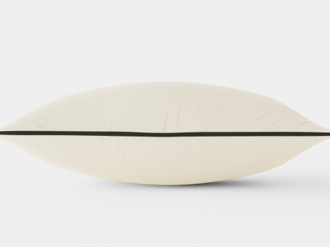 Cushion Cover in Cotton Velvet Light Beige 3D Model