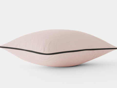 Cushion Cover in Cotton Velvet Powder Pink 3D Model