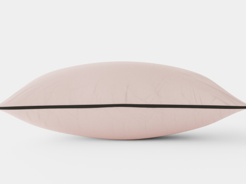Cushion Cover in Cotton Velvet Powder Pink 3D Model