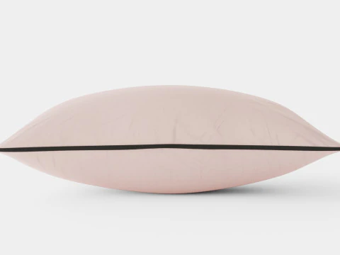 Cushion Cover in Cotton Velvet Powder Pink 3D Model