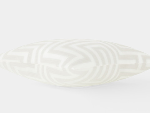 Cushion cover in velvet Light beige 3D Model
