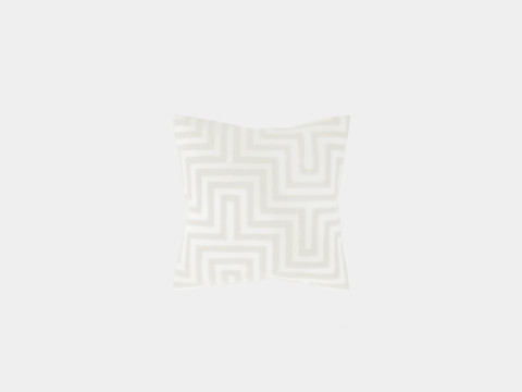 Cushion cover in velvet Light beige 3D Model