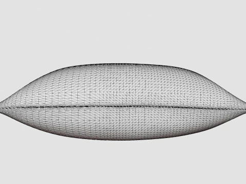 Cushion cover in velvet Light beige 3D Model