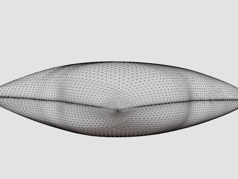 Cushion cover in velvet Light beige 3D Model